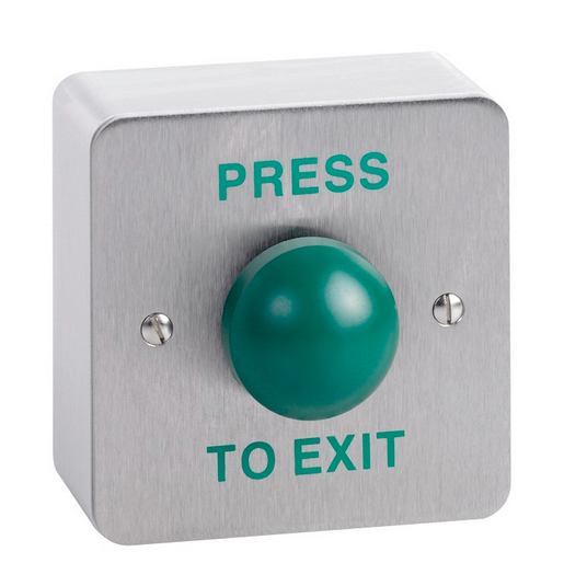 Sewosy Surface mount green dome button screen printed "PRESS TO EXIT" SPB004S