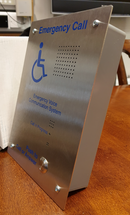 Ctec Sigtel Disabled Refuge System Brushed Stainless Steel Disabled Refuge Outstation, flush